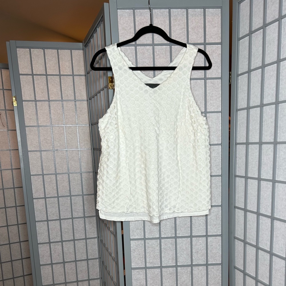 Anthropologie Sunday in Brooklyn Elegant White Women's Tank Top